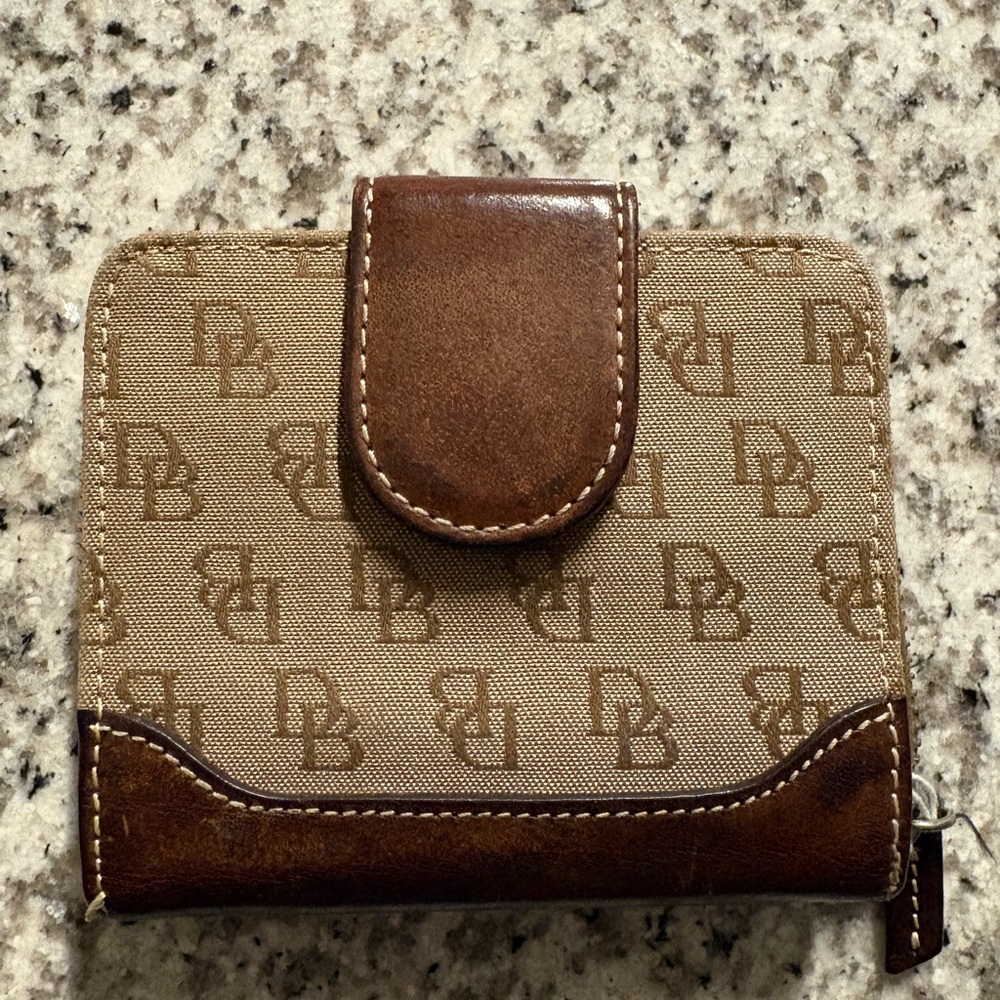 Dooney & Bourke Brown and Tan Wallet